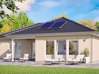 Fertighaus Bungalow SH 136 WB VAR. A1 von ScanHaus Marlow, Bungalow Außenansicht 1