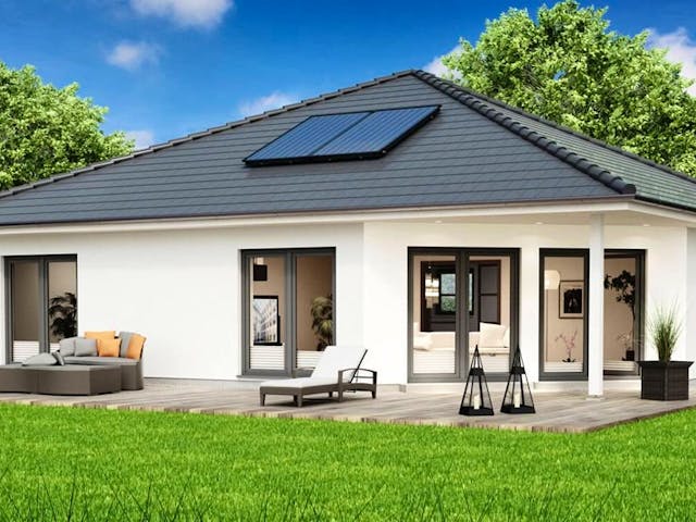 Fertighaus Bungalow SH 150 B von ScanHaus Marlow, Bungalow Außenansicht 1