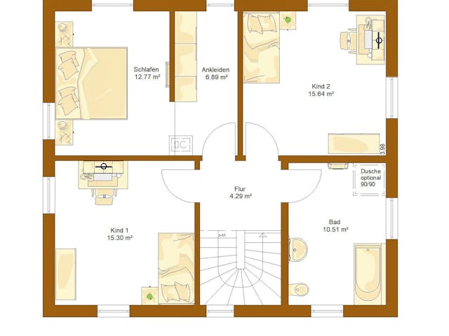 Fertighaus CLOU 135 (Satteldach) von RENSCH-HAUS,  Innenansicht 5