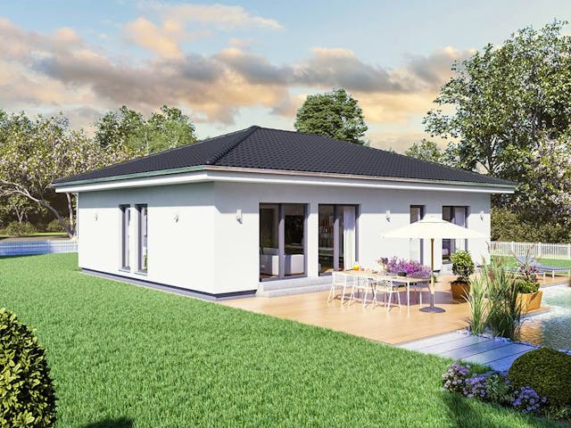 Fertighaus ComfortStyle 11.01 W von massa haus Ausbauhaus ab 142999€, Bungalow Außenansicht 1