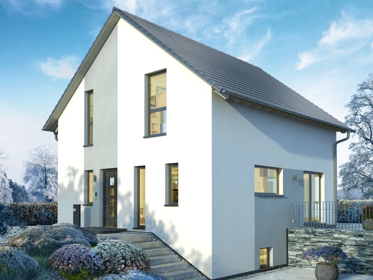 Fertighaus Design 10 K von OKAL Haus Schlüsselfertig ab 478900€,  Außenansicht 1