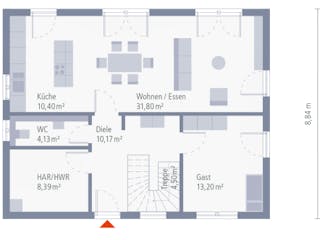 Fertighaus Design 12 von OKAL Haus Schlüsselfertig ab 400800€,  Innenansicht 1