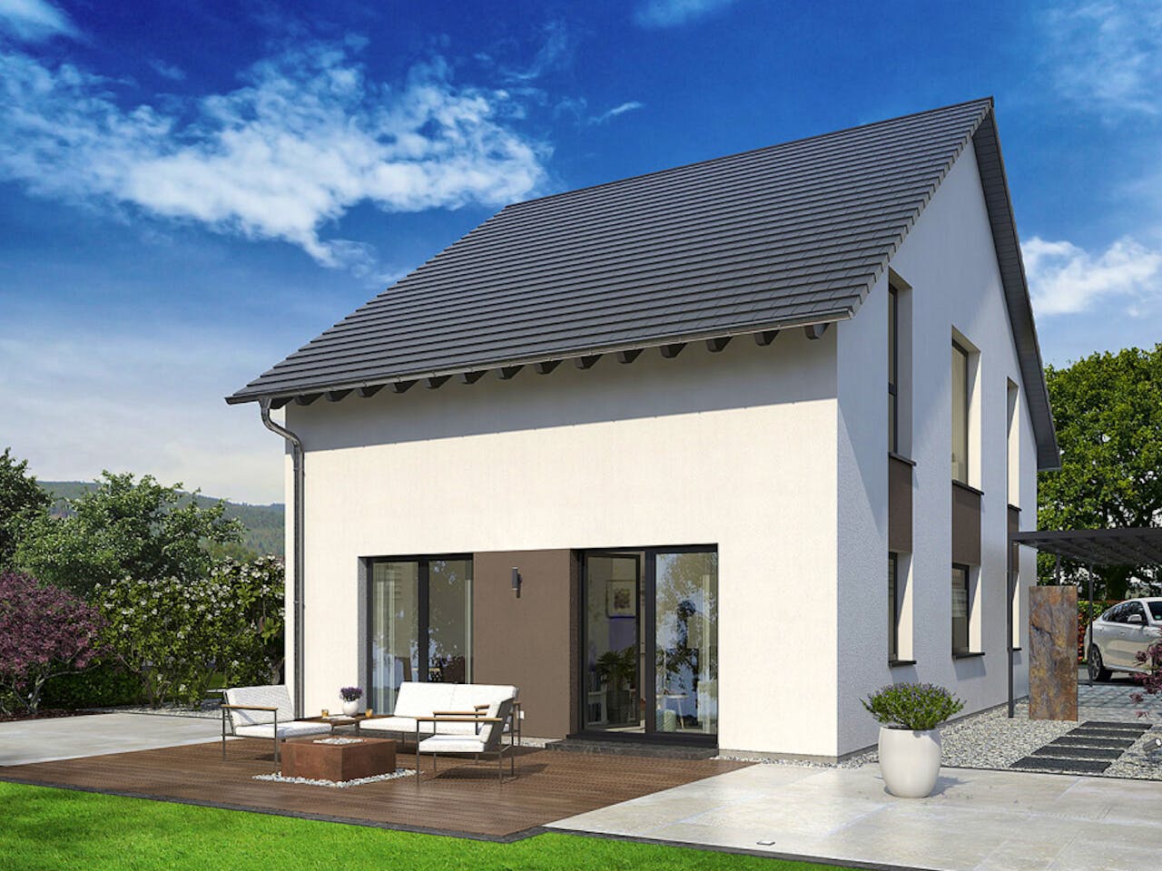 Fertighaus Design 28 von OKAL Haus Schlüsselfertig ab 408900€,  Außenansicht 1