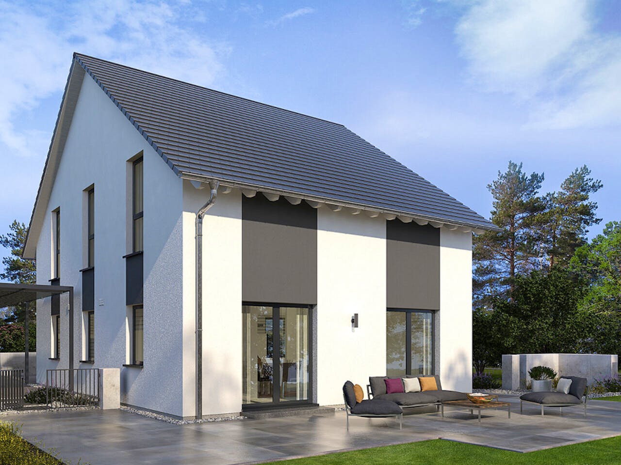 Fertighaus Design 29 von OKAL Haus Schlüsselfertig ab 453900€,  Außenansicht 1