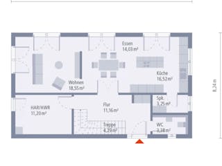 Fertighaus Design 5 von OKAL Haus Schlüsselfertig ab 413900€,  Innenansicht 1