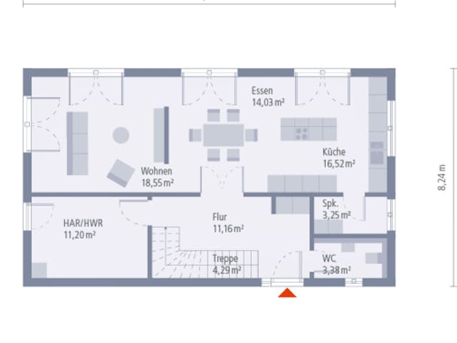 Fertighaus Design 5 von OKAL Haus Schlüsselfertig ab 413900€,  Innenansicht 1