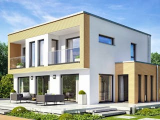 Fertighaus EVOLUTION 154 V5 von Bien-Zenker Schlüsselfertig ab 423861€,  Außenansicht 1