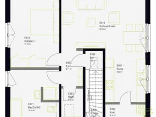 Fertighaus FamilyStyle 16.01 S von massa haus Ausbauhaus ab 151999€, Satteldach-Klassiker Innenansicht 5