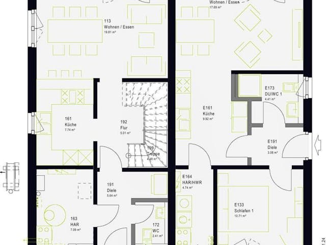 Fertighaus FamilyStyle 20.02 W von massa haus Ausbauhaus ab 198999€, Stadtvilla Innenansicht 5