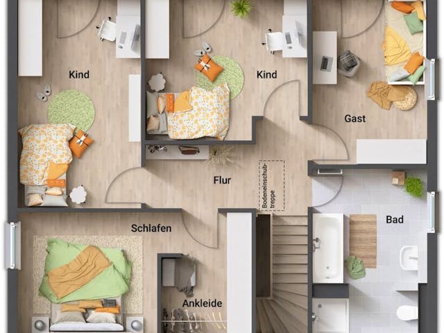 Massivhaus Flair 152 RE von Schmid-Haus Bausatzhaus ab 330000€,  Innenansicht 4
