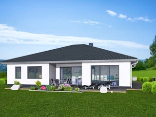 Massivhaus Hausidee "Bungalow 20" von BickelBau Massivhäuser, Bungalow Außenansicht 1