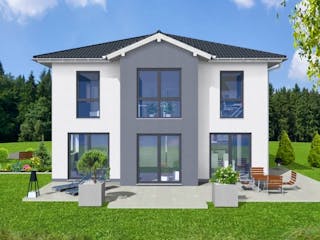 Massivhaus Hausidee "Stadtvilla 23" von BickelBau Massivhäuser, Stadtvilla Außenansicht 1