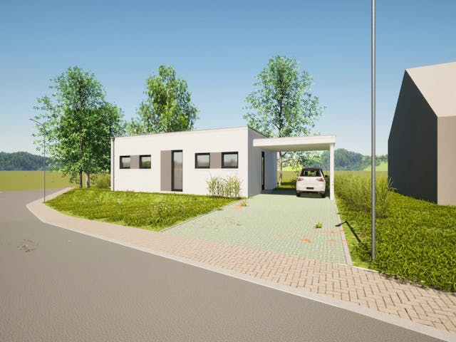 Jubiläumshaus Bungalow mit Flachdach