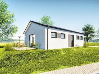 Fertighaus Jubiläumshaus Bungalow mit Satteldach von Holz & Dach Living Ausbauhaus ab 270000€, Bungalow Innenansicht 5