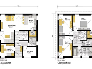 Fertighaus Jubiläumshaus Stadtvilla mit Zeltdach von Holz & Dach Living Ausbauhaus ab 284499€, Stadtvilla Innenansicht 9