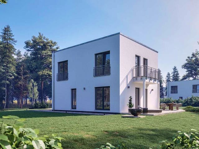 Fertighaus LifeStyle 13.01 F von massa haus Ausbauhaus ab 186999€, Cubushaus Außenansicht 1