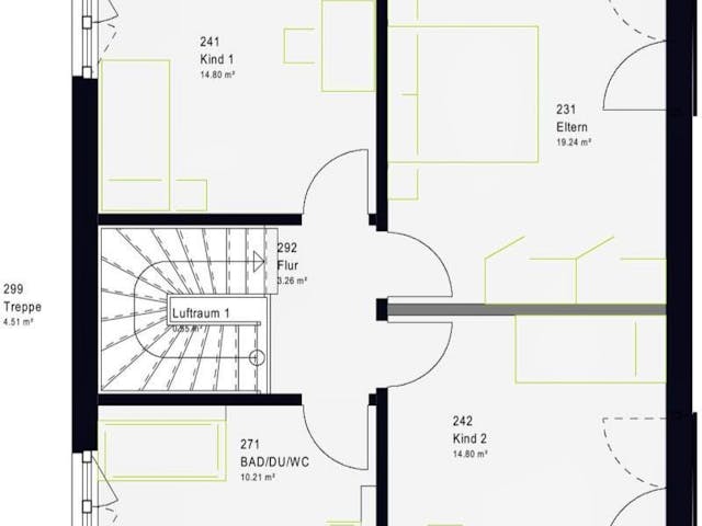 Fertighaus LifeStyle 13.01 F von massa haus Ausbauhaus ab 186999€, Cubushaus Innenansicht 5