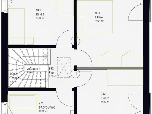 Fertighaus LifeStyle 13.01 W von massa haus Ausbauhaus ab 157999€, Stadtvilla Innenansicht 5