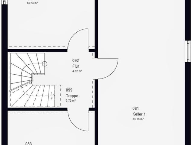 Fertighaus LifeStyle 20.04 P von massa haus Ausbauhaus ab 189999€, Pultdachhaus Innenansicht 3