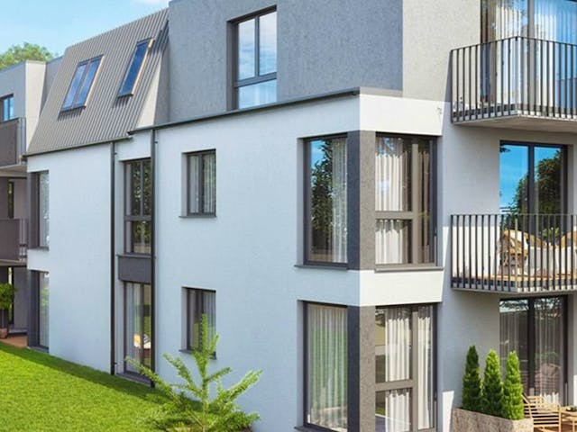 Massivhaus Mehrgenerationshaus von GfG-Architektenhäuser,  Außenansicht 1