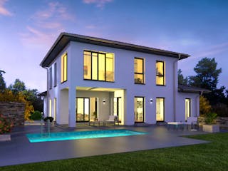 Fertighaus Musterhaus Arnsberg von OKAL Haus Schlüsselfertig ab 569900€, Außenansicht 1