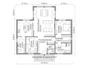 Fertighaus Musterhaus Berlin-Mahlsdorf - SH 136 WB VAR. D1 von ScanHaus Marlow, Bungalow Innenansicht 3