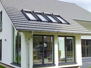 Fertighaus Musterhaus Falkensee von ScanHaus Marlow,  Außenansicht 1