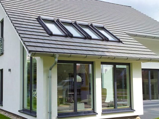 Fertighaus Musterhaus Falkensee von ScanHaus Marlow,  Außenansicht 1
