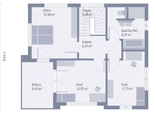 Fertighaus Musterhaus Kaiserslautern von OKAL Haus Schlüsselfertig ab 397900€,  Innenansicht 2