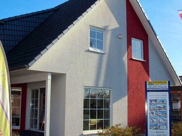 Fertighaus Musterhaus Kamen von ScanHaus Marlow,  Außenansicht 1