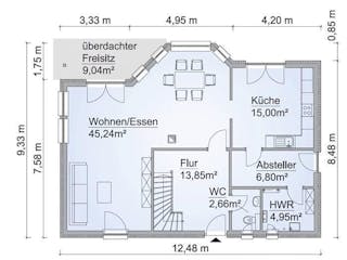 Fertighaus Musterhaus Kamen von ScanHaus Marlow,  Innenansicht 2