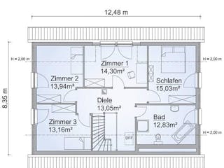 Fertighaus Musterhaus Minden von ScanHaus Marlow,  Innenansicht 5