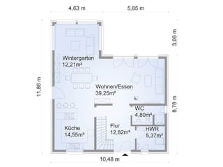 Fertighaus Musterhaus Ulm von ScanHaus Marlow, Innenansicht 1