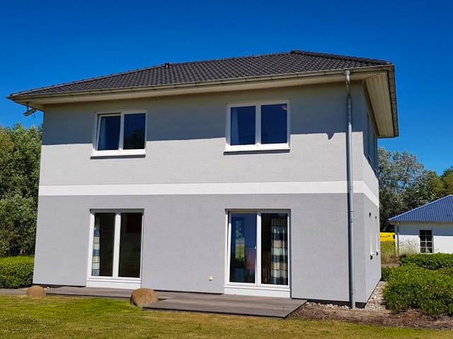 Fertighaus Musterhauscenter Rostock - Musterhaus SH 122 S von ScanHaus Marlow, Stadtvilla Außenansicht 1