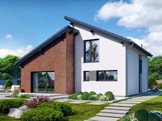 Fertighaus Perfect 135.1 von Danwood Schlüsselfertig ab 306900€, Pultdachhaus Innenansicht 1