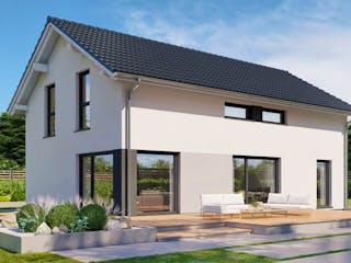 Fertighaus Point 162 von Danwood Schlüsselfertig ab 330200€, Satteldach-Klassiker Außenansicht 1