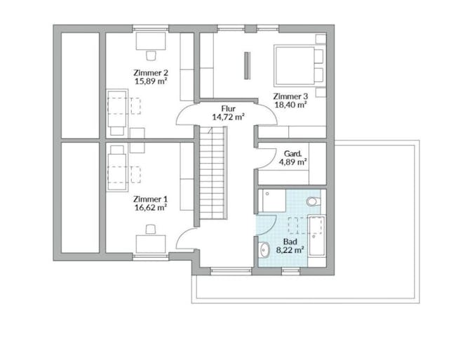 Fertighaus Point 169.1 von Danwood Schlüsselfertig ab 355500€, Pultdachhaus Innenansicht 6