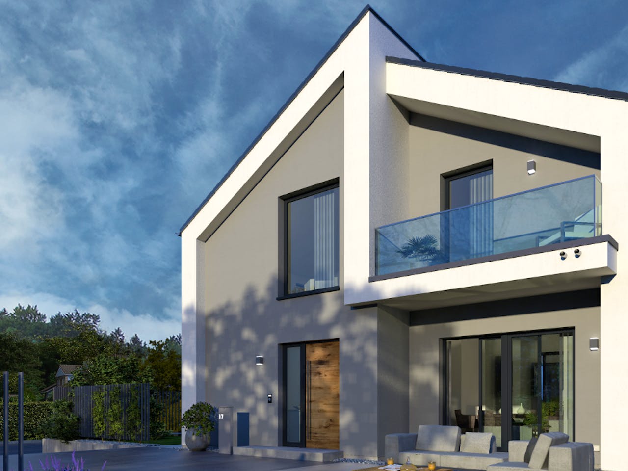 Fertighaus Pult 17 von OKAL Haus Schlüsselfertig ab 490500€,  Außenansicht 1