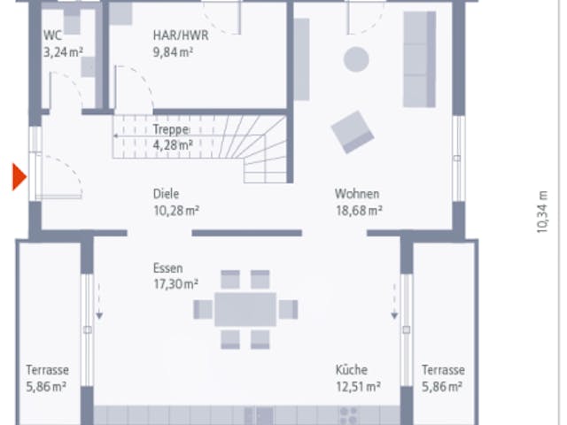 Fertighaus Pult 17 von OKAL Haus Schlüsselfertig ab 490500€,  Innenansicht 9