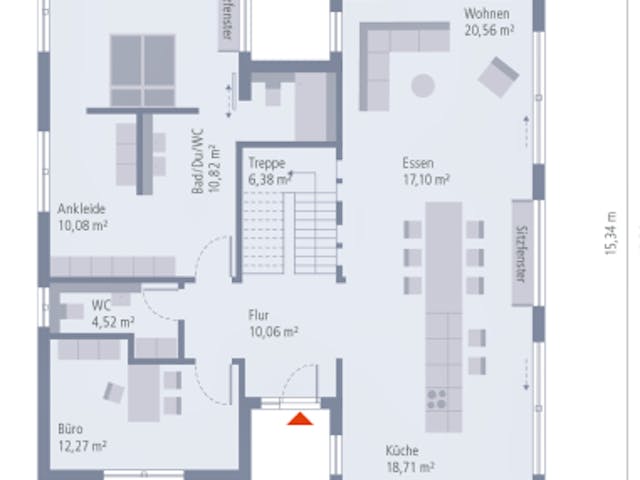 Fertighaus Pult 30 von OKAL Haus Schlüsselfertig ab 672900€,  Innenansicht 1