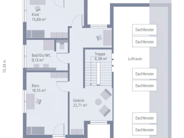 Fertighaus Pult 30 von OKAL Haus Schlüsselfertig ab 672900€,  Innenansicht 2