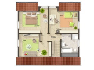 Massivhaus Raumwunder 100 von Schmid-Haus Bausatzhaus ab 270500€, Innenansicht 2