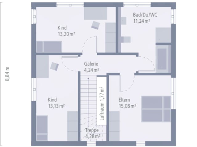 Fertighaus Stadtvilla 11 Walmdach von OKAL Haus Schlüsselfertig ab 379900€, Stadtvilla Innenansicht 2