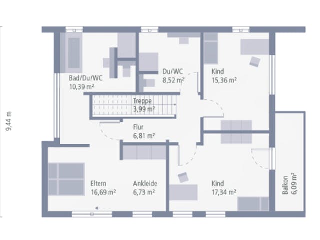 Fertighaus Stadtvilla 13 von OKAL Haus Schlüsselfertig ab 532900€, Stadtvilla Innenansicht 2
