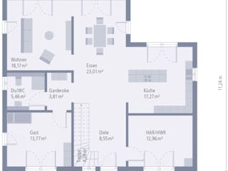 Fertighaus Stadtvilla 23 Walmdach von OKAL Haus Schlüsselfertig ab 518900€, Stadtvilla Innenansicht 1