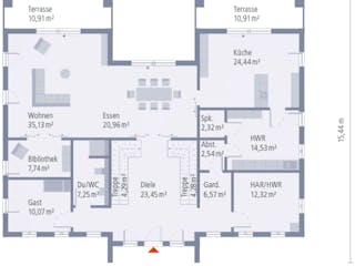 Fertighaus Stadtvilla Louisiana von OKAL Haus Schlüsselfertig ab 872900€, Stadtvilla Innenansicht 9
