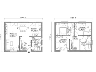 Fertighaus Stadtvilla SH 122 S von ScanHaus Marlow, Stadtvilla Innenansicht 2