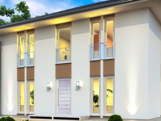 Fertighaus Stadtvilla SH 155 S VAR. B von ScanHaus Marlow, Stadtvilla Außenansicht 1