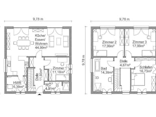 Fertighaus Stadtvilla SH 155 S VAR. B von ScanHaus Marlow, Stadtvilla Innenansicht 7
