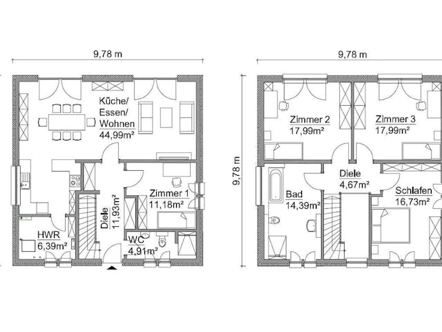Fertighaus Stadtvilla SH 155 S VAR. B von ScanHaus Marlow, Stadtvilla Innenansicht 7